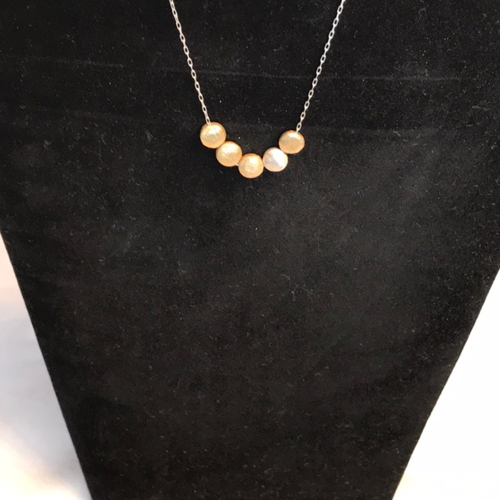 Stella & Dot Retired Brushed Gold/Silver Necklace